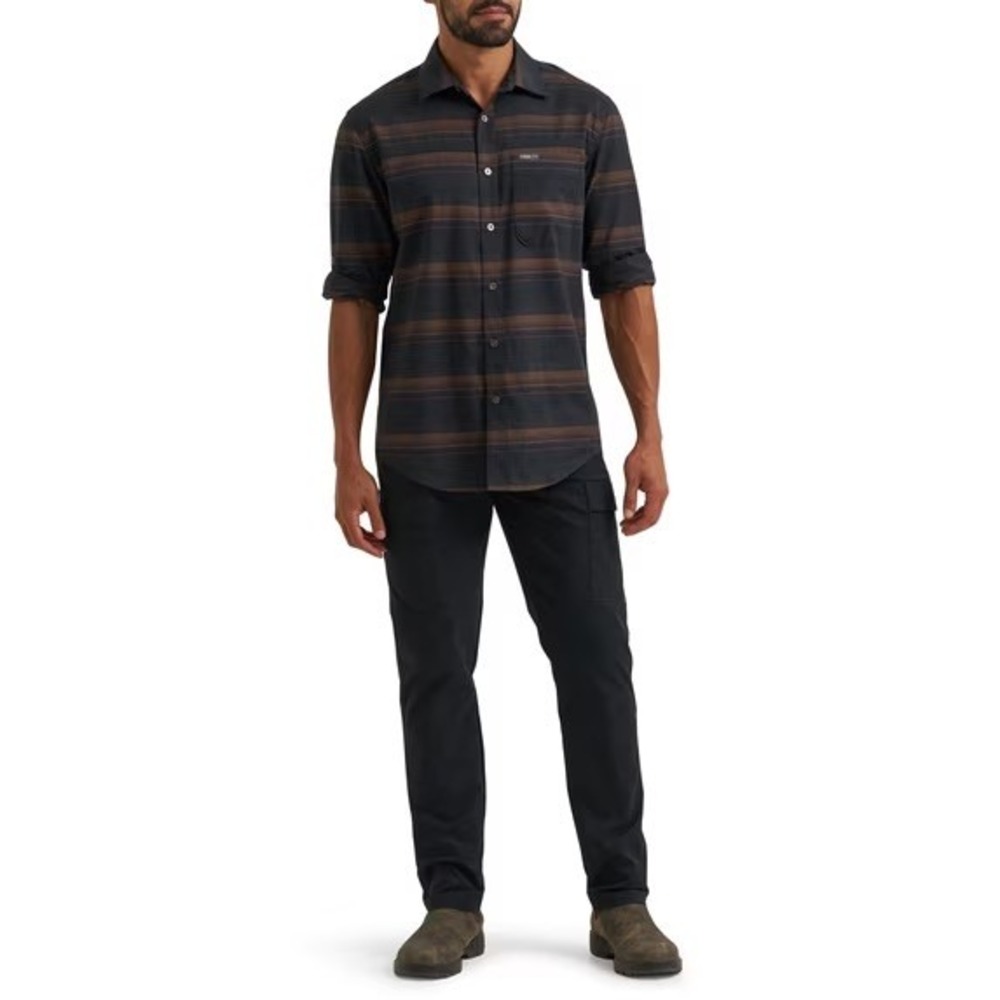 Wrangler Performance Zip Cargo Mens 44x30 Black Straight Fit Hiking Outdoor